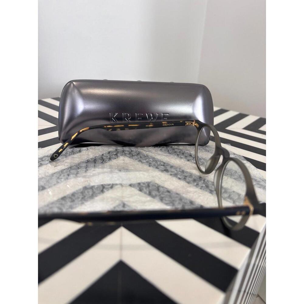 KREWE Calhoun Eyeglasses Matte Gray Frame 46-18 NEW w/ Case - Picture 2 of 3